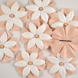 Papieren Bloem met Splitpen - Zalm