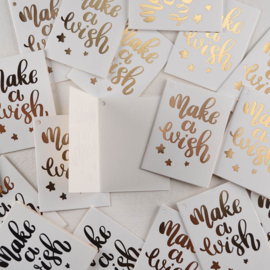 Kaartje Dubbel – Make a Wish in Wit met Goud