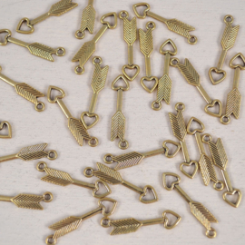 Bedel Pijltje Met Hartje Goudkleurig