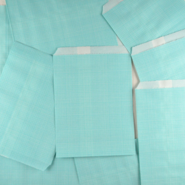 Papieren Zakje Aqua – Ruitjes