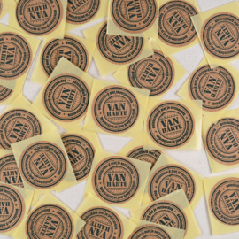 Sticker Van Harte Gefeliciteerd - Kraft met Zwart