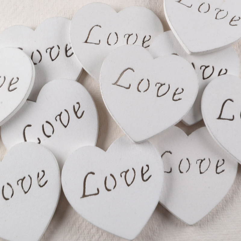 Hartje Hout – Wit met Love Sierletters