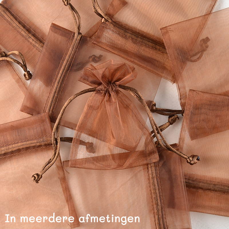 Luxe Organza Zakje Bruin
