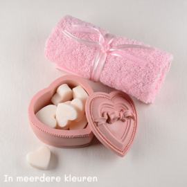 Gastendoekje met Hartdoosje en Zeephartjes