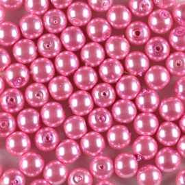 Kraal - Glas Rond Roze Parelglans
