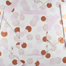 Zakje Stippen – Lila/Roze met Koperfolie