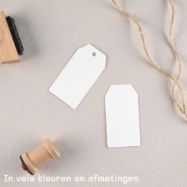 Labels met of zonder gaatje en persoonlijke tekst