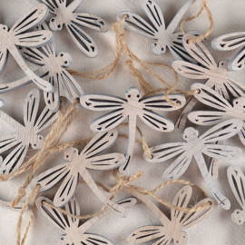 Libelle hout white wash