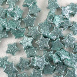 Sterretje acryl glitters mintgroen
