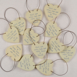 Houten Hart Tag - Girls Shoes