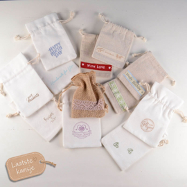 Stoffen Cadeauzakjes met Stempels, Lint en Kant