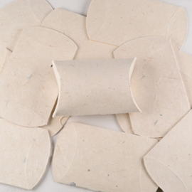 Pillowbox Crème van Papier met Vezelstructuur
