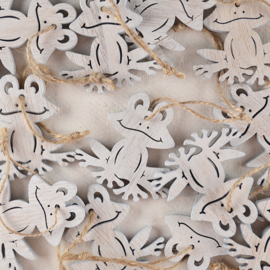 Kikker hout white wash