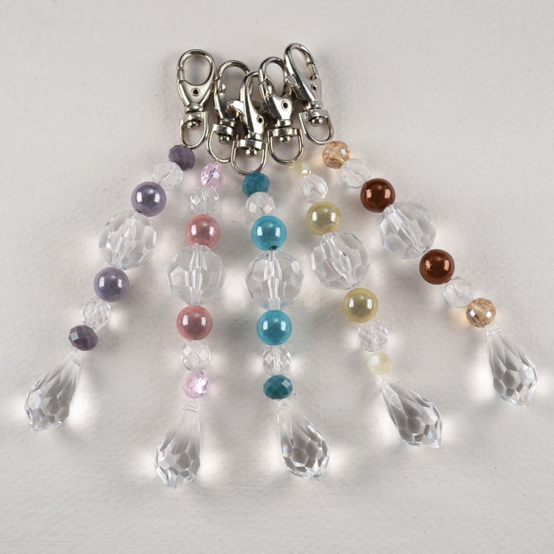 Tashanger met Miracle Beads, Kristalkralen en Kristalhanger