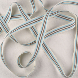 Lint met Strepen - Lichtblauw en Bruin