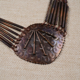 Statement Ketting met Bronskleurig Ornament