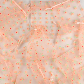 Organza Zakje - Perzik met Bloemetjes
