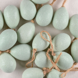 Kunststof Paasei met Glitter Mintgroen