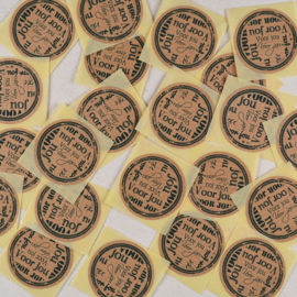 Sticker Voor Jou - Kraft met Zwart