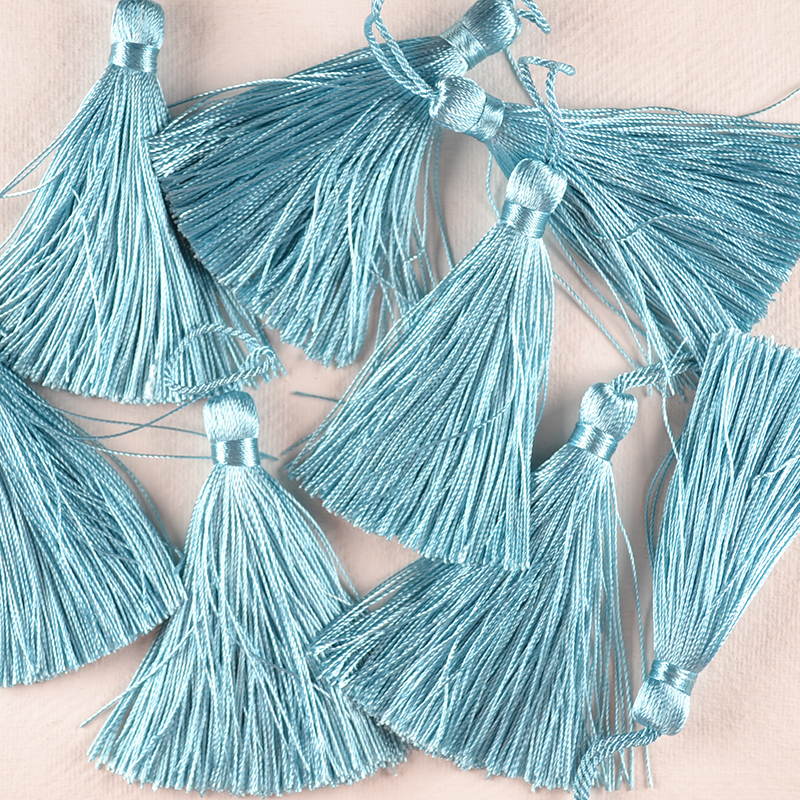 Luxe Kwastje – Aqua Satijn met Lusje