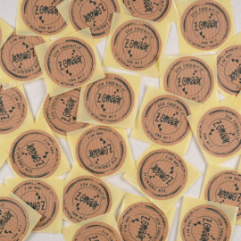 Sticker Cadeautje Zomaar van Mij - Kraft met Zwart