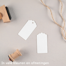 Labels met of zonder gaatje en persoonlijke tekst