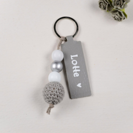 Sleutelhanger met Naam en Kralen