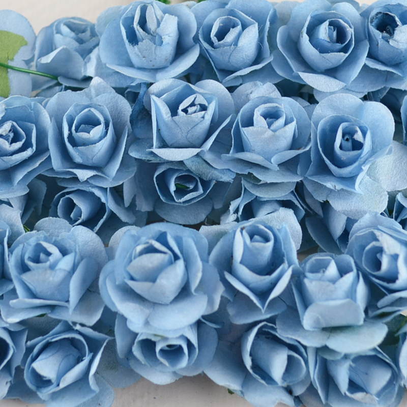 Mulberry Roosje Blauw – Luxe Papierbloem
