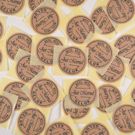 Sticker Just Married - Kraft met Zwart