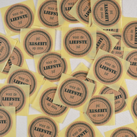 Sticker Voor de Liefste Juf - Kraft met Zwart