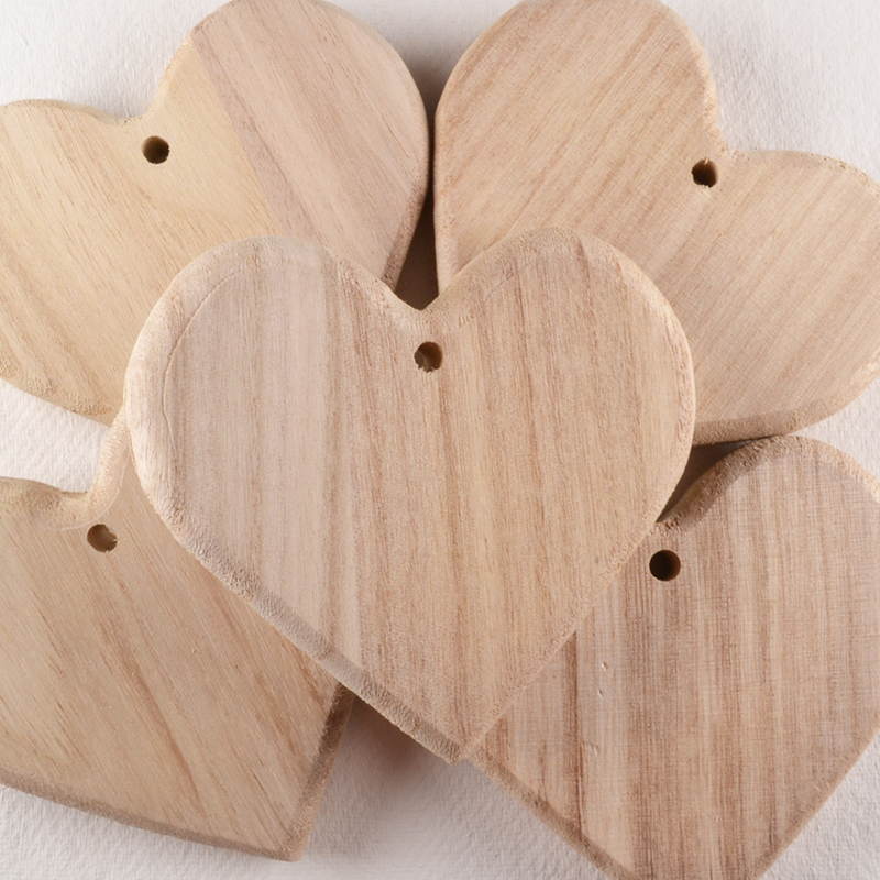 Groot Hartje Hout – Naturel met Gaatje