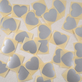 Sticker Hart Zilver