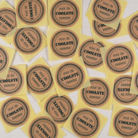 Sticker Voor de Coolste Meester - Kraft met Zwart