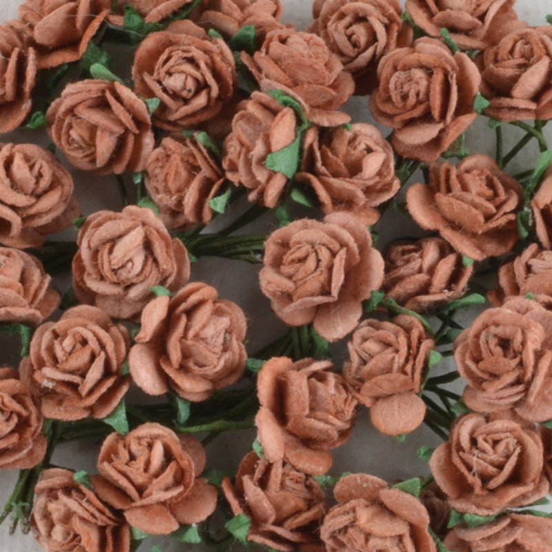 Mulberry Roosje Mokka – Luxe Papierbloem