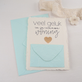 Geld/cadeaukaart met envelop, nieuwe woning