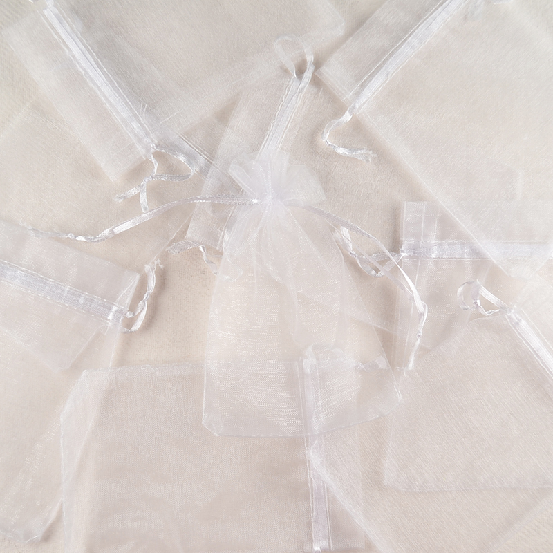 Organza Zakje Wit - Elegant en Feestelijk