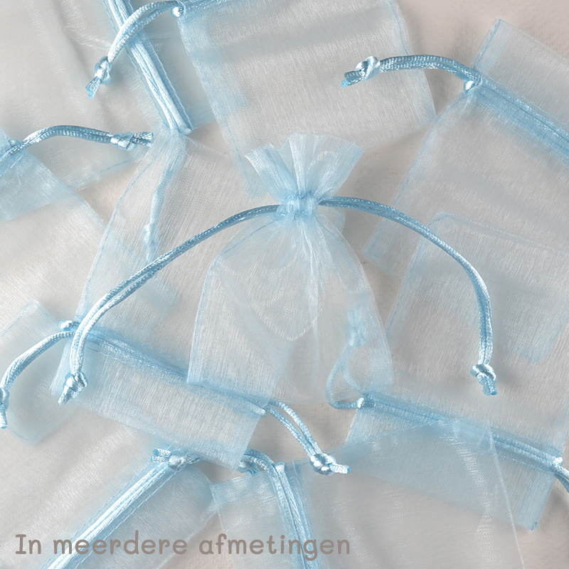 Luxe Organza Zakje Lichtblauw