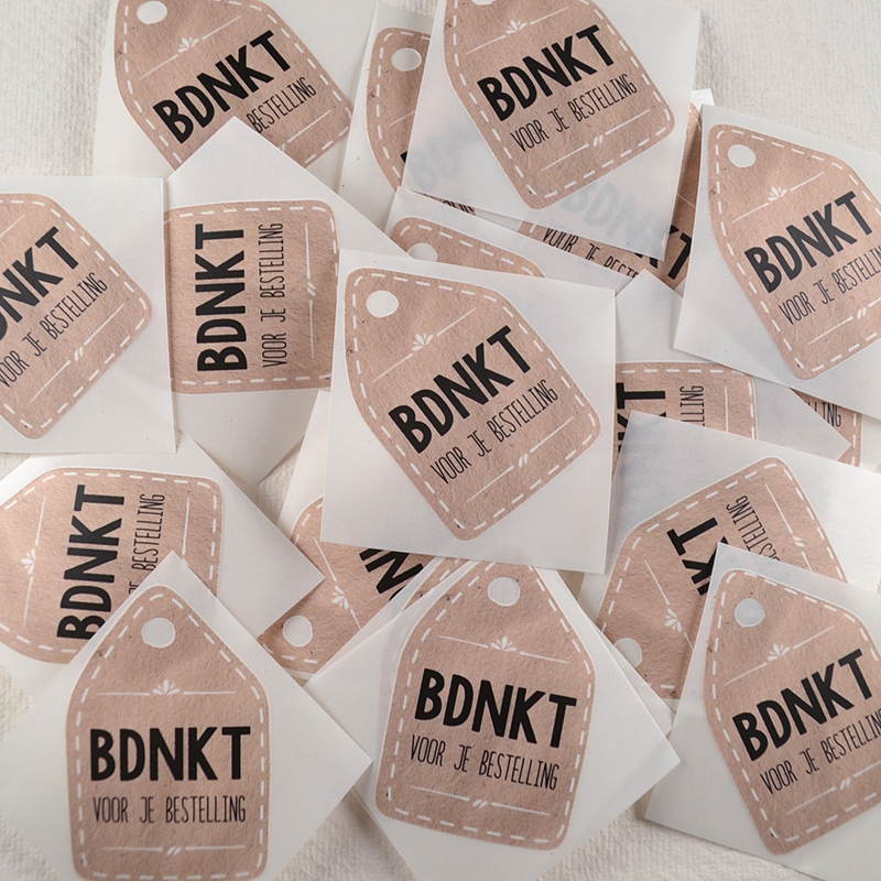 Sticker BDNKT – Kraftkleur Bedankt Voor Je Bestelling