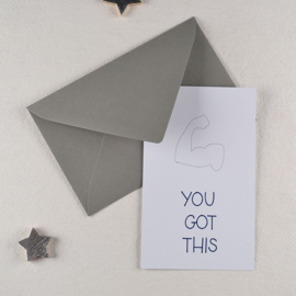 Kaart You Got This – Met Grijze Envelop