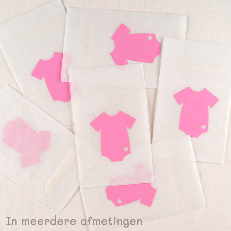 Zakje Pergamijn met een Roze Romper-Design
