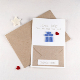 Geldkaart met Vilten Cadeautje voor een Verjaardag