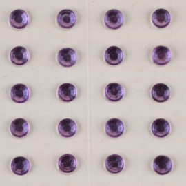 Plakdiamantjes Paars 5 mm Rond Zelfklevend