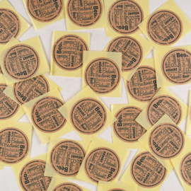 Sticker Bedankt Multi - Kraft met Zwart