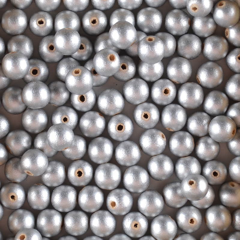 Houten Kraal Zilver – Glanzend Accent