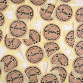 Sticker Omdat Jij Bijzonder Bent - Kraft met Zwart