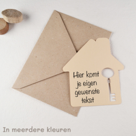 Verhuiskaart eigen tekst met envelop