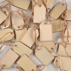 Houten Label met Touwtje Blank