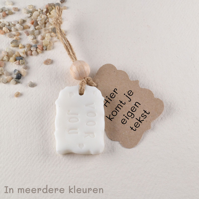 Zeepje ‘Voor Jou’ met Label en Eigen Tekst