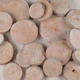 Houten Schijfjes Naturel Mix Vormen