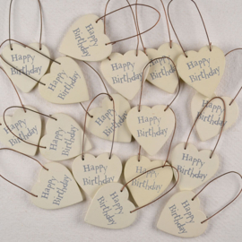 Houten Hart Tag - Happy Birthday